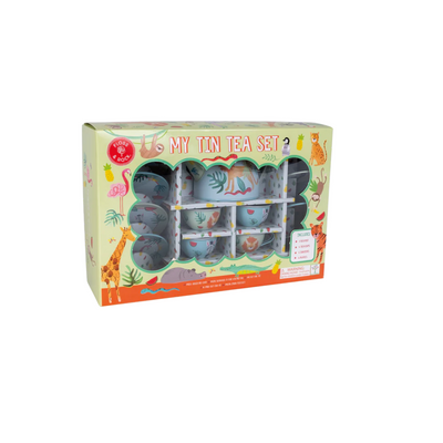 14pc Tin Tea Set - Jungle Mulveys.ie