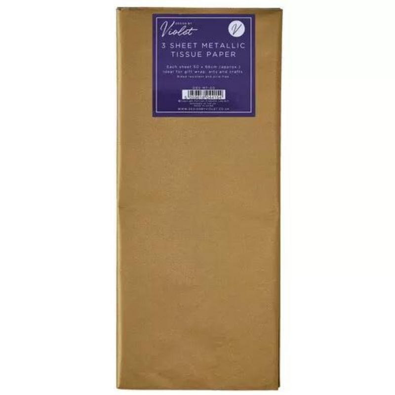 3Pk METALLIC TISSUE PAPER - GOLD mulveys.ie nationwide shipping