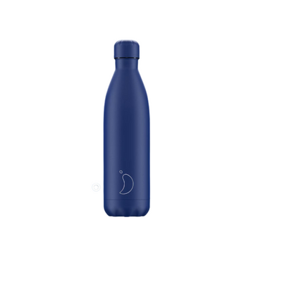 Chilly's bottle matte all blue 750ml Mulveys.ie