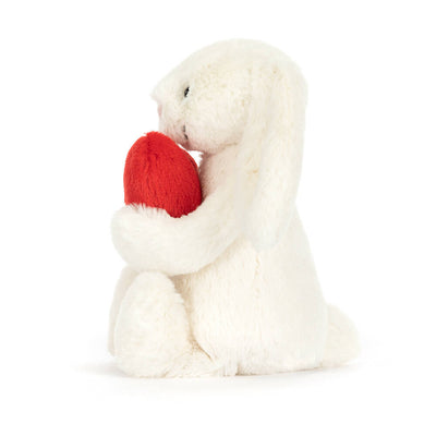 BASHFUL RED LOVE HEART BUNNY SML