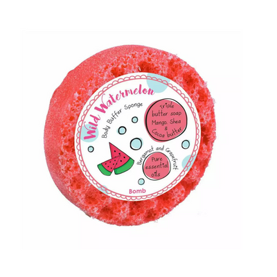 Bomb Cosmetics Body Buffer Shower Sponge Wild Watermelon mulveys.ie nationwide shipping