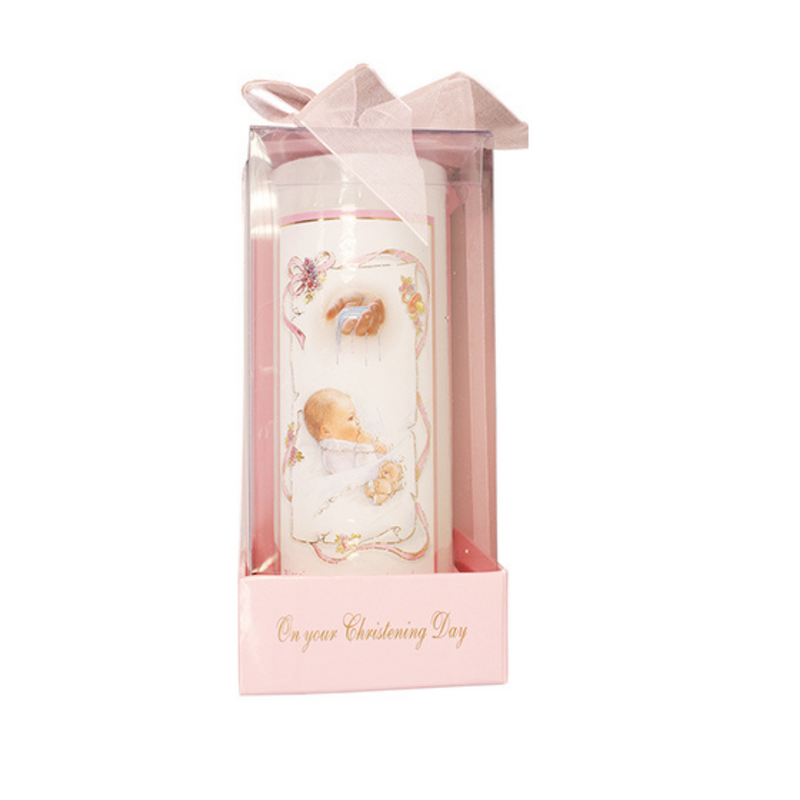 Christening Candle/Girl/6 inch Gift Boxed. Mulveys.ie