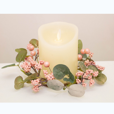 BLUSH BERRY CANDLE RING 23CM Mulveys.ie