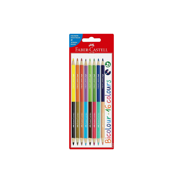 FABER CASTELL DOUBLE ENDED COLOUR PENCILS 8PK MULVEYS.IE