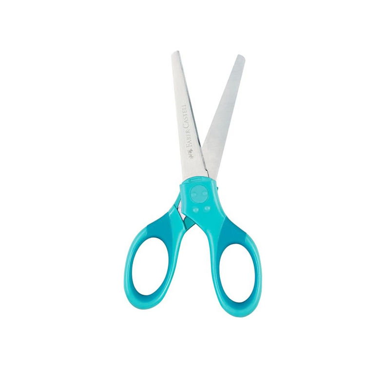 Faber-Castell –  School Scissors Grip. Turquoise MULVEYS.IE