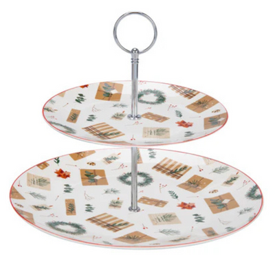 Genesis Christmas Spirit 2 Tier Cake Stand  mulveys.ie nationwide shipping