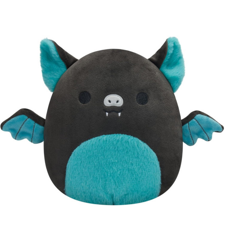 Squishmallows - 7.5" Plush Soft Toy - Aldous Teal and Black Fruit Bat with Fuzzy Belly