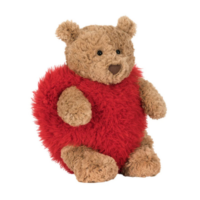 Jellycat  Bartholomew Bear 'Heartthrob' Soft Toy mulveys.ie nationwide shipping