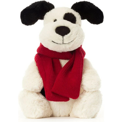 Jellycat Bashful Winter Black & Cream Puppy mulveys.ie nationwide shipping