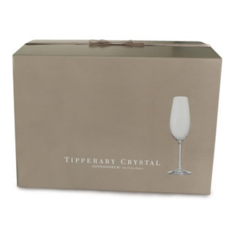 Tipperary Crystal Connoisseur Set of 6 Champagne Flute 220ml