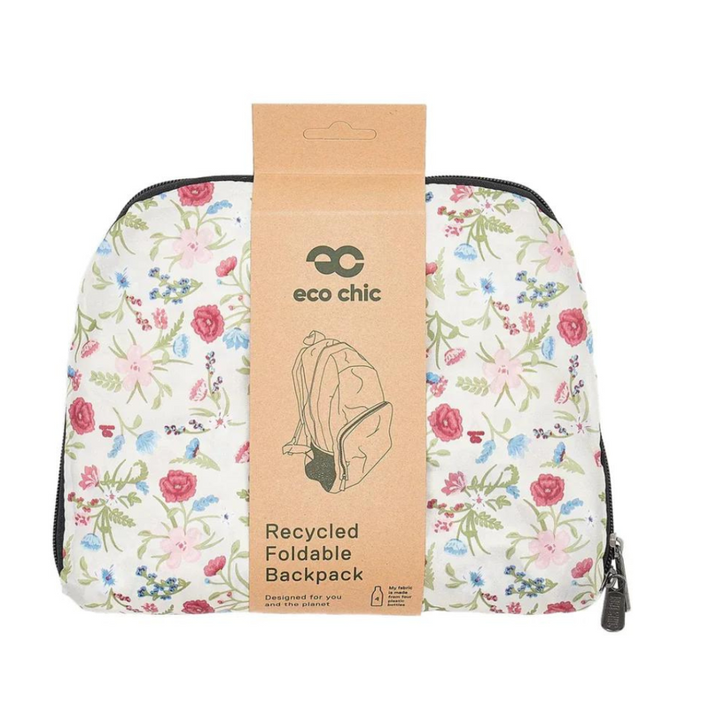 Eco Chic Beige Floral Backpack mulveys.ie nationwide shipping