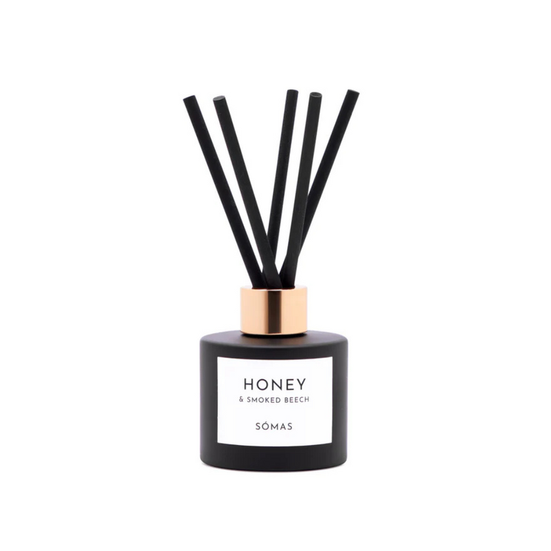 SÓMAS STUDIO Honey & Smoked Beech Reed Diffuser mulveys.ie nationwide shipping