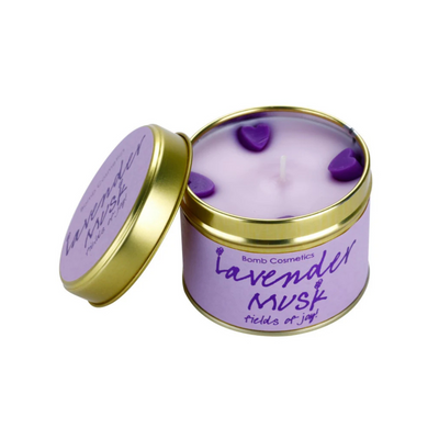 Tin Candle Lavender Musk mulveys.ie nationwide shipping