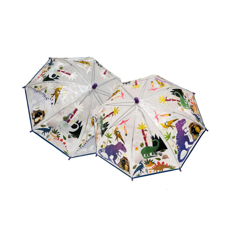 Floss and rock Transparent Colour Changing Umbrella - Dino. Mulveys.ie