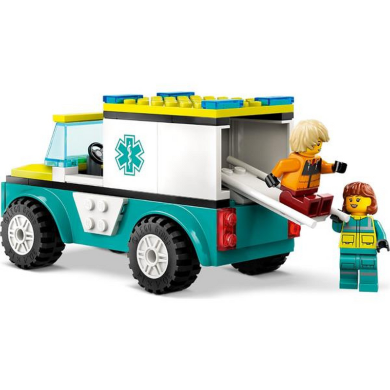 Lego City  Emergency Ambulance & Snowboarder