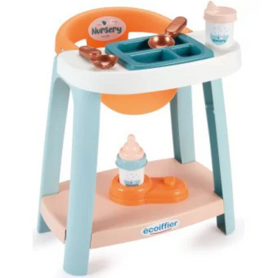 Ecoiffier Nursery - Doll feeding chair + 7 accessories