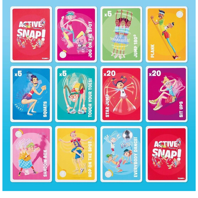 TOMY Active Snap Card Game Keep Fit Exercise mulveys.ie nationwide shipping