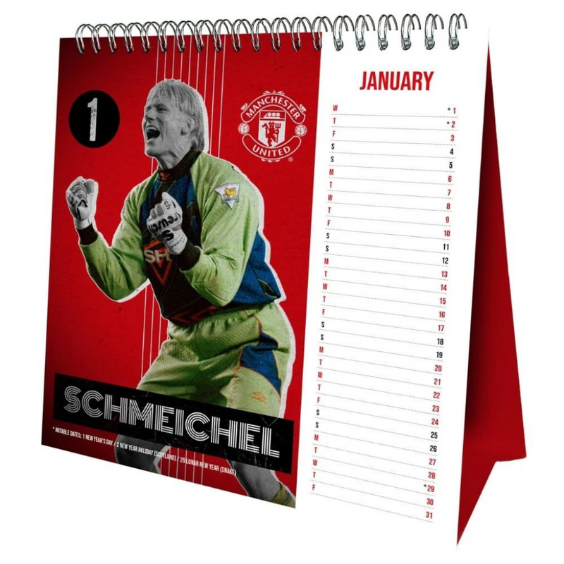 2025 Calendar Manchester United FC Month to View Football Desk