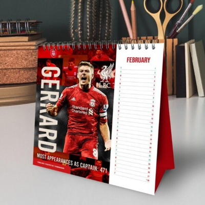 2025 Calendar Liverpool FC Month to View Football Desk Easel