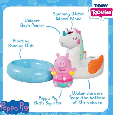  TOMY Toomies Peppa Pig Peppa's Unicorn Bath Float Toy mulveys.ie nationwide shipping