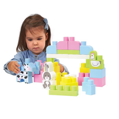 Les Maxi 50 pieces Farm Animals BOX PINK