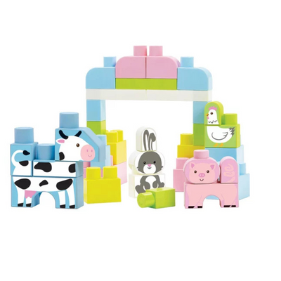 Les Maxi 50 pieces Farm Animals BOX PINK