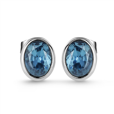 Newbridge  Dark Blue Stone Stud Earrings