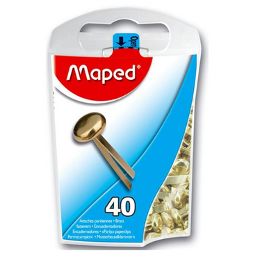 Maped Box 40 17mm Paper Fasteners - Brass mulveys.ie nationwide shipping