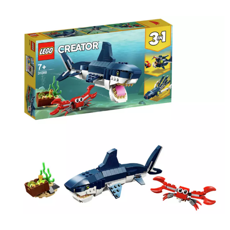 LEGO Creator 3in1 Deep Sea Creatures Shark Toy Set