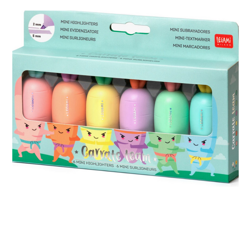 Set Of 6 Mini Highlighters - Carrate Team mulveys.ie nationwide shipping