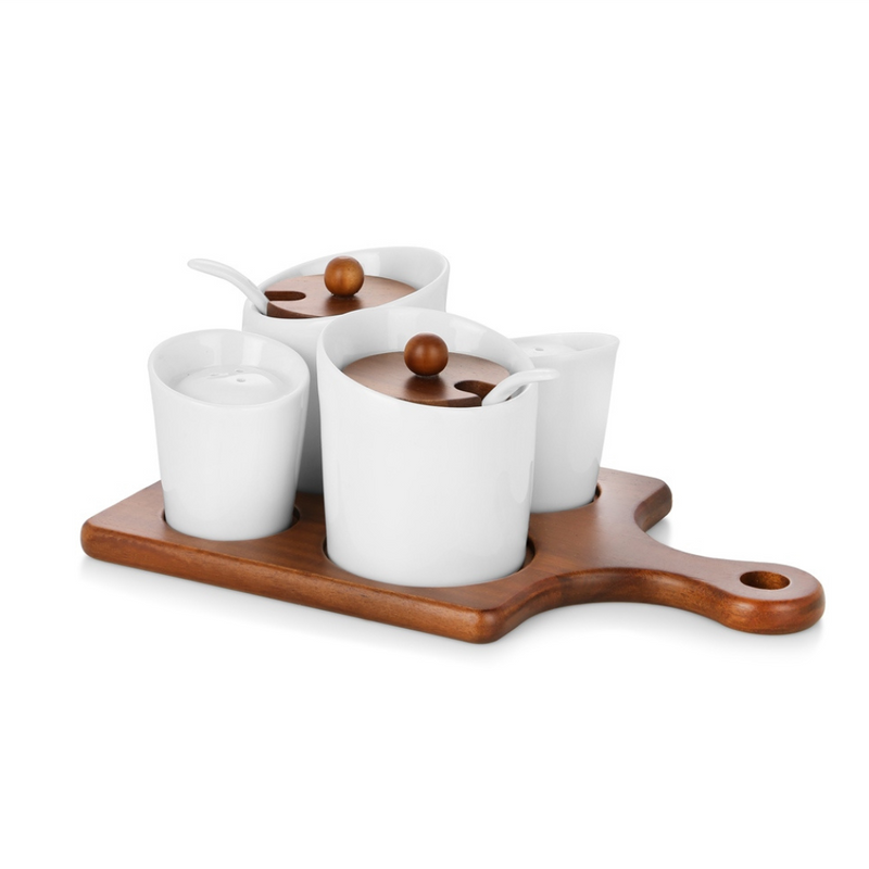 Newbridge Ceramic and Wood Condiment Set mulveys.ie nationwide shipping