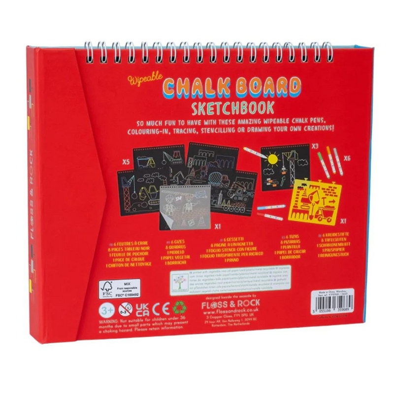 Floss & Rock Chalkboard Sketchbook – Construction mulveys.ie nationwide shipping