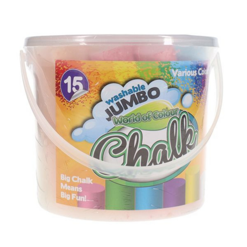 World of Colour Bucket 15 Jumbo Sidewalk Chalk - Coloured mulveys.ie nationwide shipping