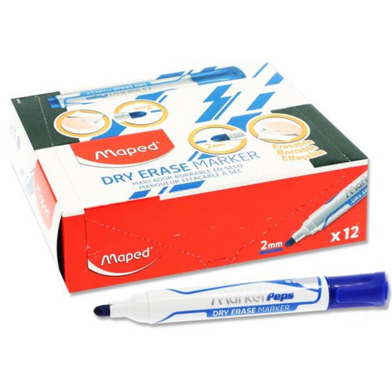 Maped Jumbo Bullet Tip Dry Erase Marker - Blue mulveys.ie nationwide shipping