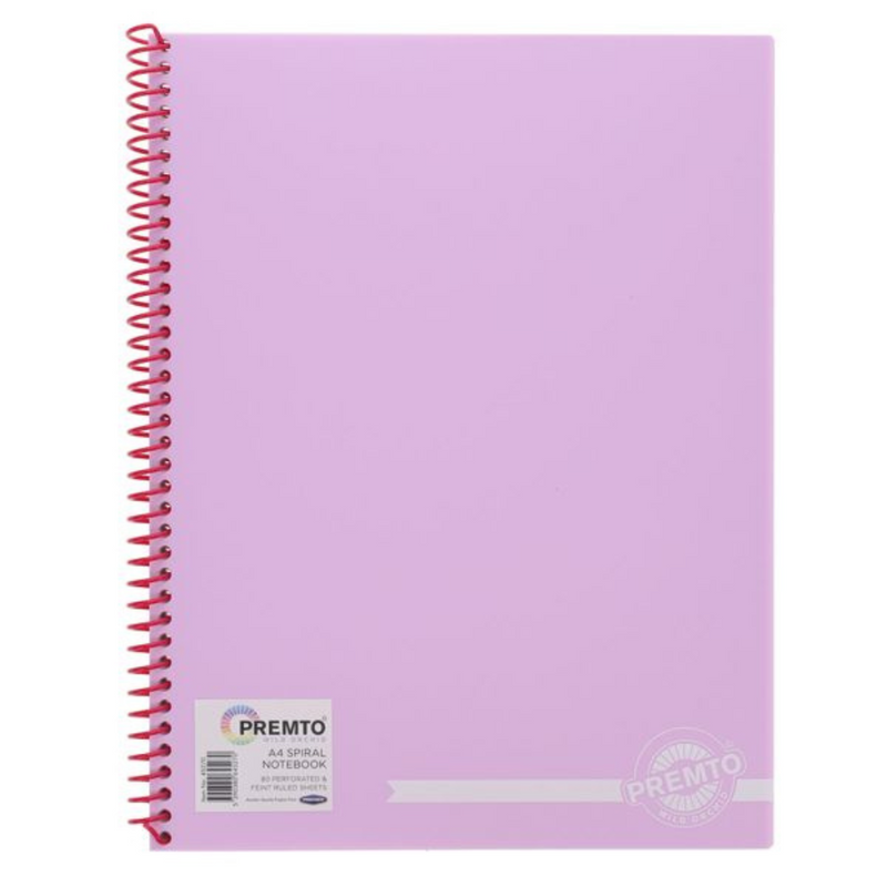 Premto Pastel A4 160pg Pp Spiral Notebook 5 Asst mulveys.ie nationwide shipping