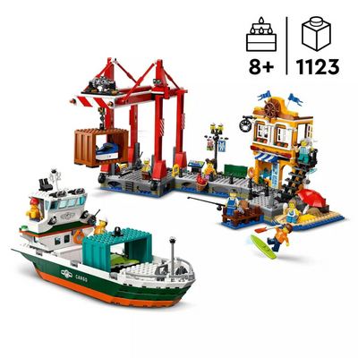 LEGO City Seaside Harbour with Cargo Ship Toy 60422 mulveys.ie nationwide shipping