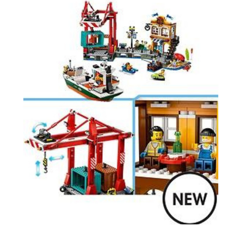 LEGO City Seaside Harbour with Cargo Ship Toy 60422 mulveys.ie nationwide shipping