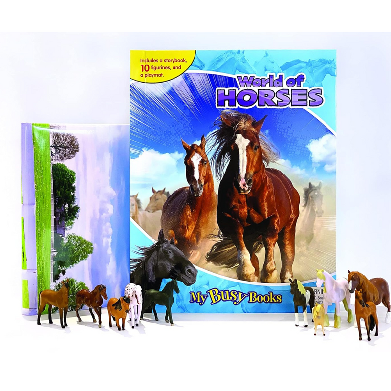 Phidal - World of Horses My Busy Books -10 Figurines and a Playmat mulveys.ie nationwide shipping