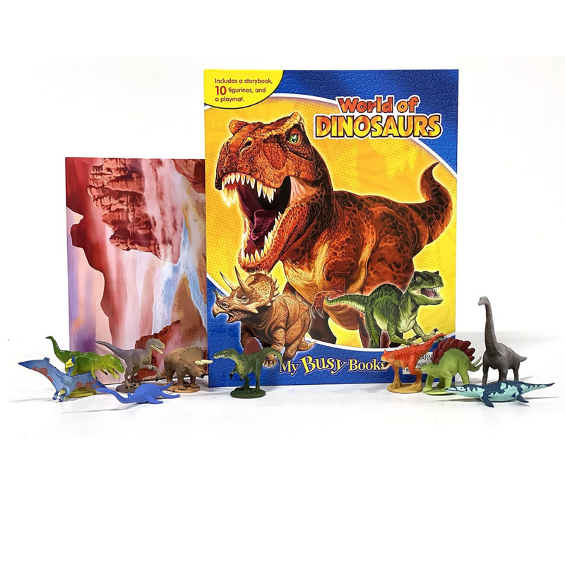  Phidal - Dinosaurs My Busy Book - 10 Figurines and a Playmat mulveys.ie nationwide shipping