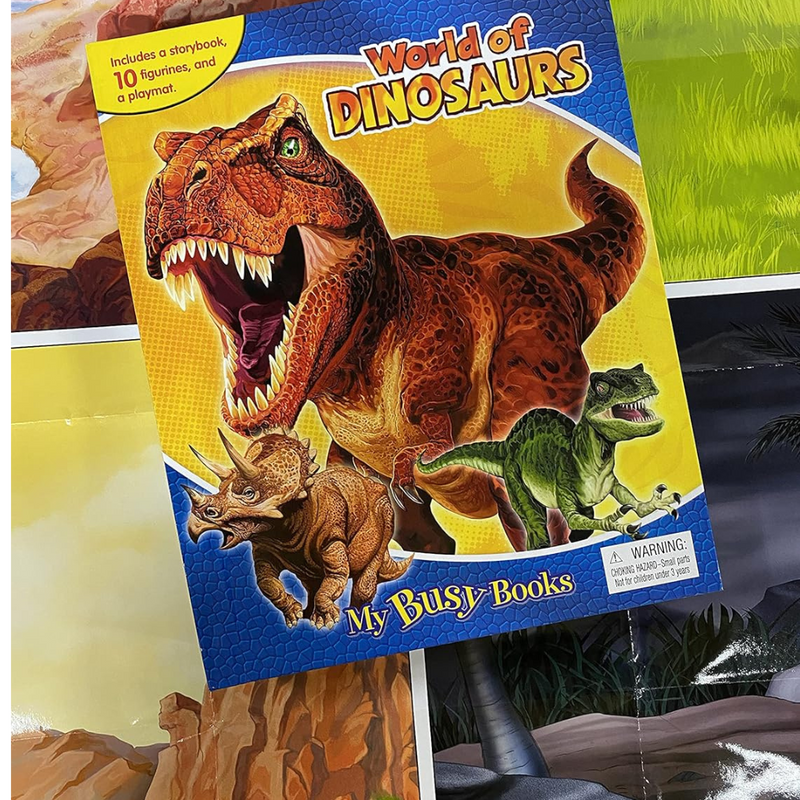  Phidal - Dinosaurs My Busy Book - 10 Figurines and a Playmat mulveys.ie nationwide shipping