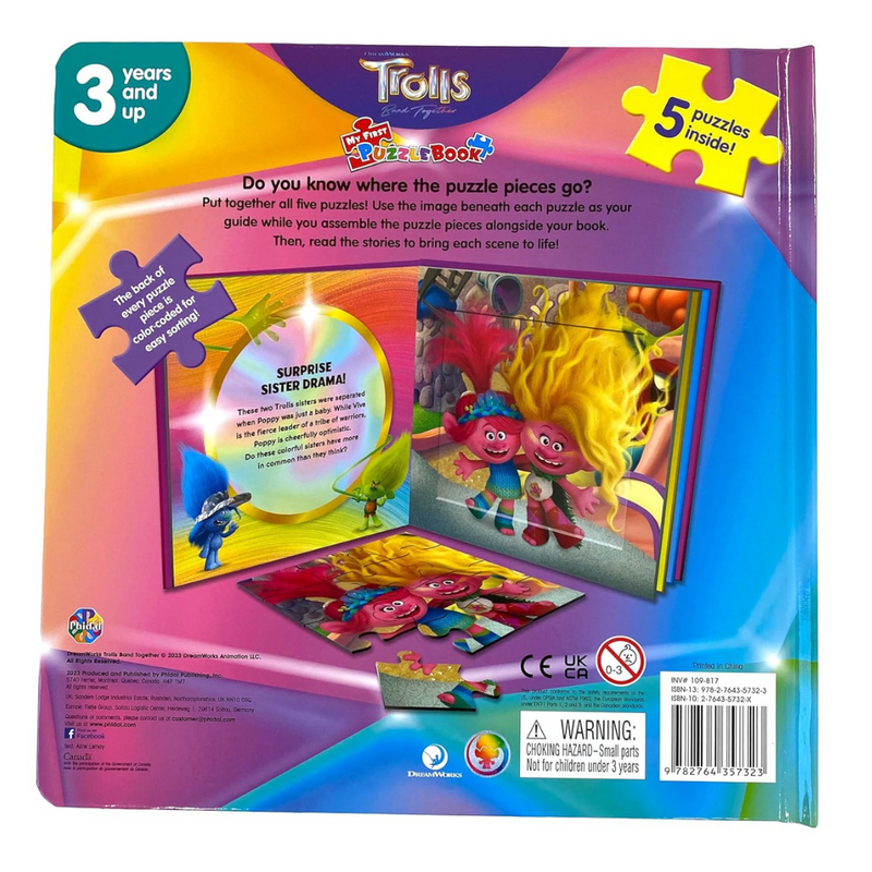 Phidal – Trolls Band Together My First Puzzle Book - Jigsaw Book for Kids Children mulveys.ie nationwide shipping