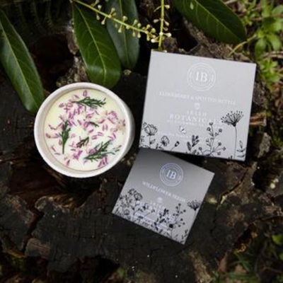 Irish Botanicals WILDFLOWERS OF IRELAND CANDLE - ELDERBERRY & SPOTTED NETTLE mulveys.ie nationwide shipping