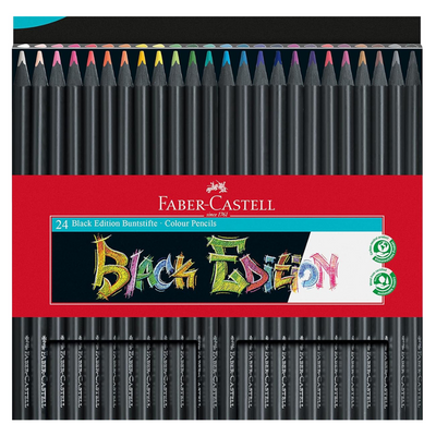 Faber-Castell Black Edition 24 x Colour Pencils mulveys.ie nationwide shipping