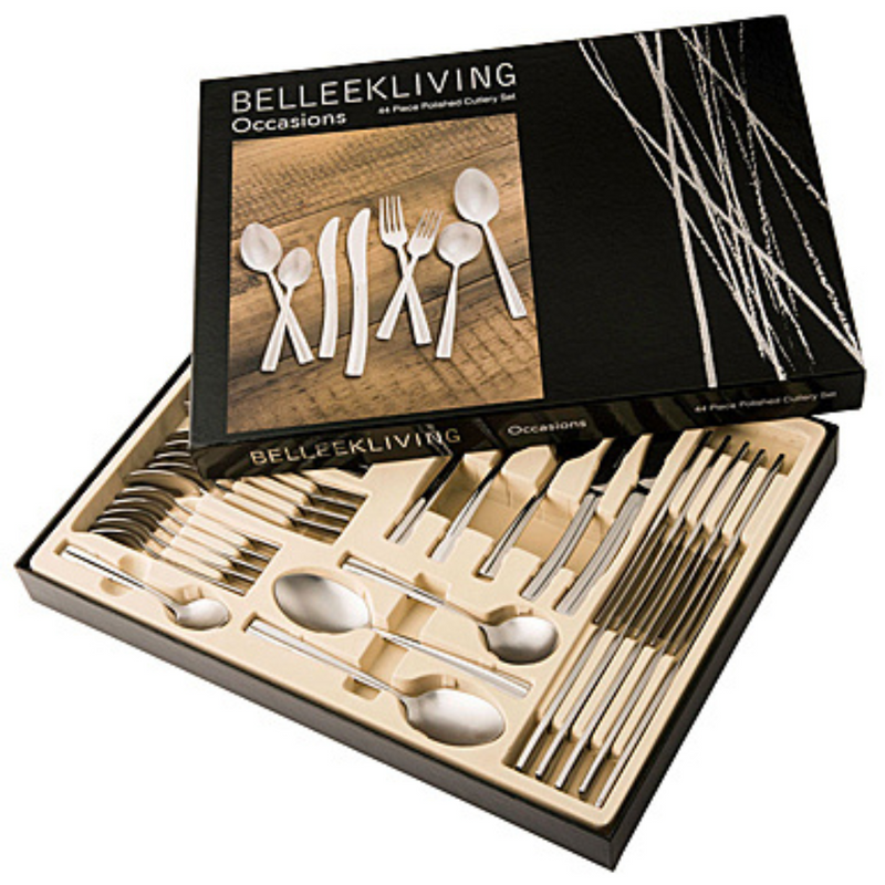 Belleek Living Occasions 44 Piece Cutlery Set mulveys.ie nationwide shipping