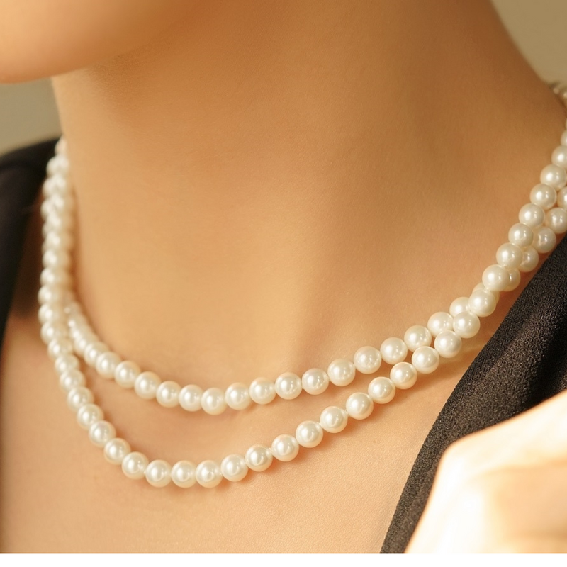 Newbridge Silverware Pearl Double Strand Necklace mulveys.ie nationwide shipping