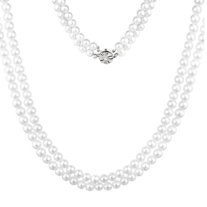 Newbridge Silverware Pearl Double Strand Necklace mulveys.ie nationwide shipping