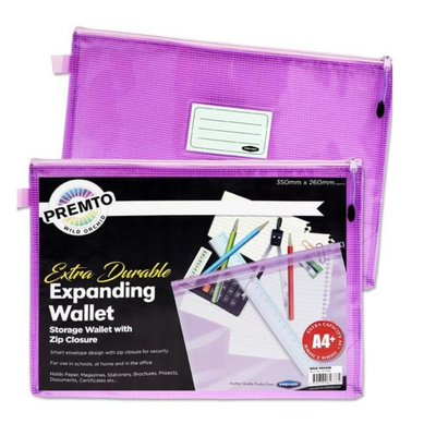 Premto A4+ Extra Durable Expanding Mesh Wallet – Wild Orchid mulveys.ie nationwide shipping