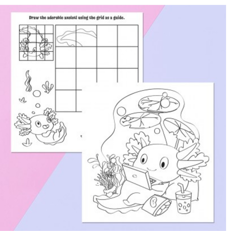 Adorable Axolotls Colouring and Activity Set