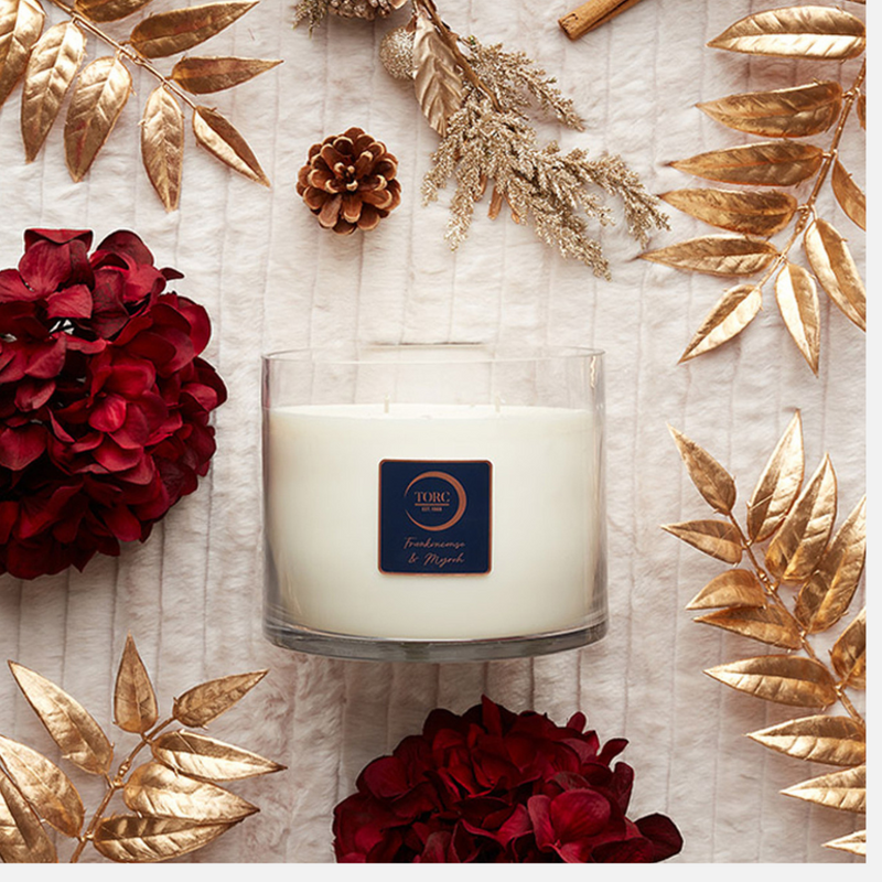 Torc Frankincense & Myrrh 4 Wick Christmas Candle