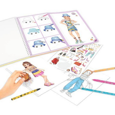 TopModel Coloring Book with Pens